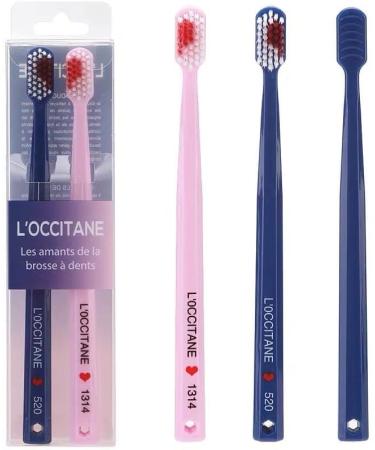 Solajun Couple Toothbrush Set - Heart-Shaped Soft Bristle Oral Brushes, Lover Gift (Blue/Pink) - Buy Online on GoSupps.com