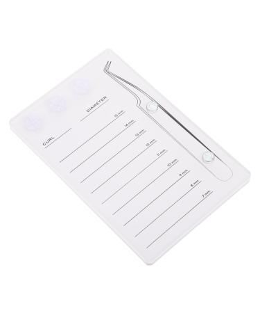FRCOLOR 4pcs Magnetic Eyelash Board Lash Case Eyelash Glue Gasket Eyelash Pallet Holder Lash Pads False Lash Supplies Scaled Eyelash Tray White Travel Acrylic Disposable Extension Ring 1 Count (Pack of 1) Whitex4pcs
