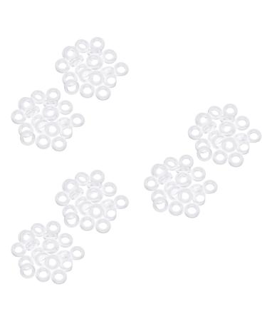 Doitool 60 pair 40Stk schnapps glass silicone ring anti-slip glasses round ironing tips for glasses silicone holder glasses ring made of silicone anti-slip ring connector white mx3pcs whitex3stk