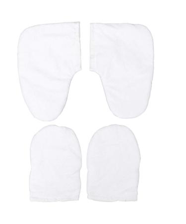 Minkissy set gloves made of paraffin wax wax bath foot cover Paraffin gloves Hand-spa cover isolated gloves Insoles for paraffin baths white coating brightening
