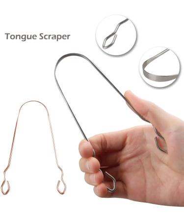 Ikappy Professional Stainless Steel Tongue Scraper - Enhance Oral Care Combat Bad Breath & Achieve Fresh Breath - Buy Online on GoSupps.com