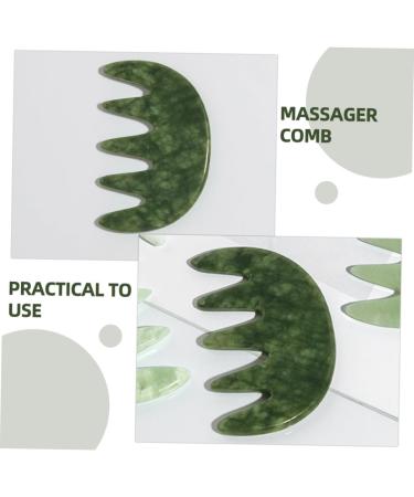 Combined Jade Massage Comb - Scalp Massager & Body Massage Tool for Ultimate Relaxation - Buy Online on GoSupps.com