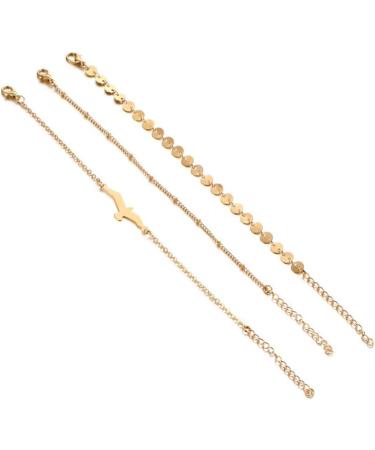 COLLBATH 3pcs Bracelets Bracelet Gold Chain Bracelet Women Lady Bracelet Wristband Friendship - Buy Online on GoSupps.com