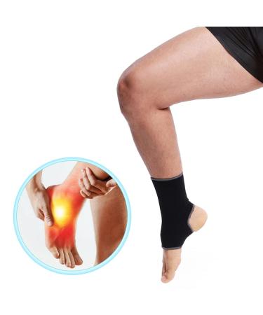 Neotech Care Ankle Support Sleeve - Open Heel Light Elastic & Breathable Knitted Fabric - Medium Compression - For Men Women Kids - Right or Left Foot - Black Colour (Size L 1 Unit) L 1 - Buy Online on GoSupps.com