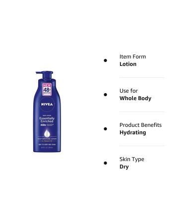 Nivea Essentially Enriched Pump Lotion (Very Dry) 16.9 Fl Oz - Pack of 2 - Buy Online on GoSupps.com