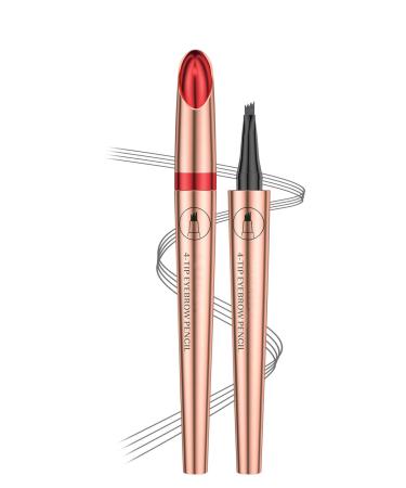 Eyebrow Pencil 4-Point Fork Tip Waterproof Eyebrow Pencil Long Lasting Creates Natural Eyebrow Shape Suitable for Professional Makeup and Beginners (3)
