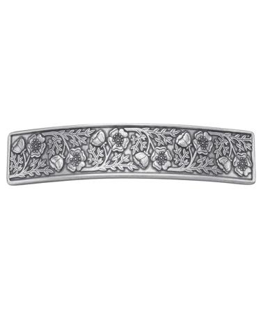 Danforth Wild Rose Metal Hair Barrette   Handcrafted Pewter Hair Barrettes For Women   Thick Hair Clips For Women      x 3     Made In USA