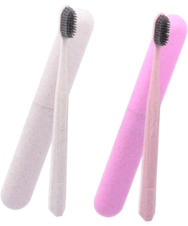 Mobestech 4pcs Toothbrush Set - Portable Toothpaste Gift for Lovers | Eco-Friendly PP Raw Material - Buy Online on GoSupps.com