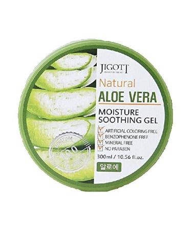 JIGOTT Natural Aloe Vera 100% Moisture Soothing Gel - 300 ml / 10.56 fl oz