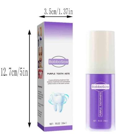 Ultra Bright Purple Toothpaste - Teeth Whitening & Stain Removal | Tooth Colour Corrector for a Brighter Smile (1PC) - Buy Online on GoSupps.com