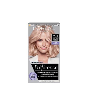 L'Oreal Paris Preference Hair Dye Long Lasting Luminous Permanent Hair Colour 9.12 Siberia - Buy Online on GoSupps.com