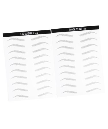FOMIYES 2 Pairs Waterproof Sticker Makeup Stuff Artificial Eyebrow Patch Brow Tatoo Tool The Lazy Hair Miss