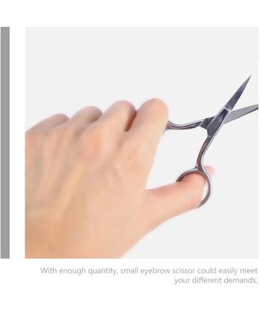 POPETPOP Stainless Steel Eyebrow Scissors Set - 6pcs Facial Hair Grooming Tools for Eyebrows Mustache & Nose Hair - Buy Online on GoSupps.com