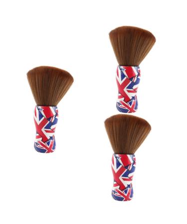 Beavorty 3pcs Hair Cleaning Brush Dust Blower Men Shaving Brush Clean Fiber Wool Man Grooming Supplies