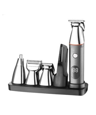 Hair Cutting Tool 5 in 1 Electric Beard Hair Trimmer for Men Grooming Kit Face Hair Clipper Body Trimmer Rechargeable Nose Ear Shaver Wet & Dry