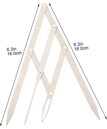 TOVINANNA Eyebrow Tools 3 Pcs Second Generation Scale Makeup Caliper Microblading Caliper Molds Stainless Steel Set Bagged 25x5x0.6cmx3pcs Silverx3pcs - Buy Online on GoSupps.com