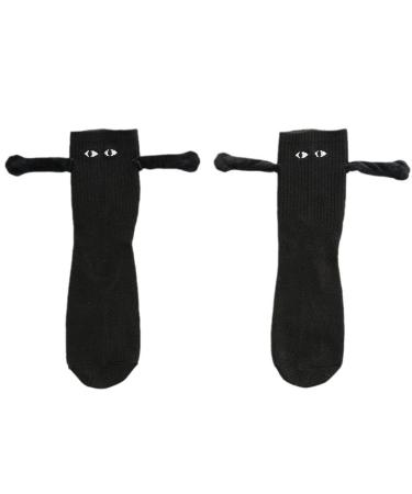 1/2Pair Funny Couple Socks Funny Magnetic Suction 3D Doll Couple Socks Unisex Funny Couple Holding Hands Sock Casual Socks