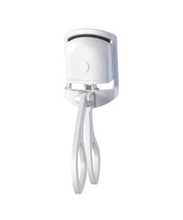 Yagosodee Heated Eyelash Curler with Comb Heated Eyelash Curler Electric Eyelash Curlers Rechargeable Eye Lash Curler with Eyelash Comb 2 Heating Modes Quick Curling Eye Lashes White