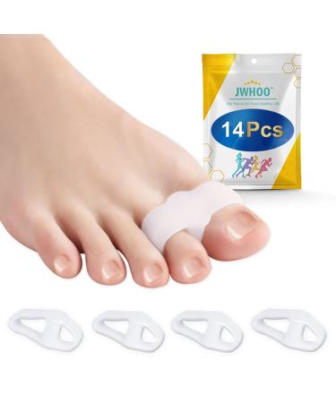 Bunion Corrector for Women Men Toe Separator Stretchers(14 Pack) Gel Toe Spacers Hammer Toe Straightener with 2 Loops Bunion Relief Big Toe Alignmen Prevent Overlapping Toes Corns and Blisters