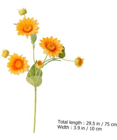 DECHOUS Simulated Sunflower Faux Sunflower Arrangement Sunflower Decor Realistic Sunflower Artifical Flower Arrangement Delicate Sunflower Bouquets Silk Flower Single Flower Yellow Flower - Buy Online on GoSupps.com