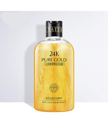 VENZEN Shower Gel 24K Pure Gold Cool Smooth Moisturizing Effect Natural Essence 550Ml