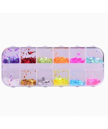 Shop Angoter 1 Set Nail Glitter - 12-S Mixed ICE Mylar Shell Foils for Stunning 3D Nail Art | International Shipping Available - Buy Online on GoSupps.com