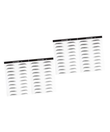 Didiseaon 4 Sheets Pairs Hair- Like Authentic Eyebrows Eyebrow Makeup Tools Eyebrow Stickers Disposable 6d
