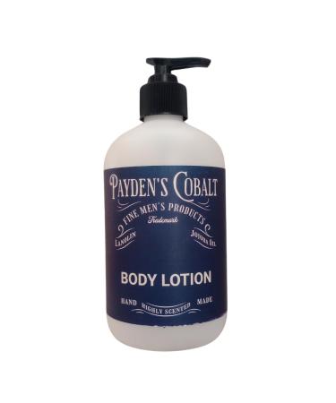 Payden's Cobalt Honey Cedar & Leather For Men Scented Luxury Body Lotion with Lanolin and Jojoba Oil. 12 Oz