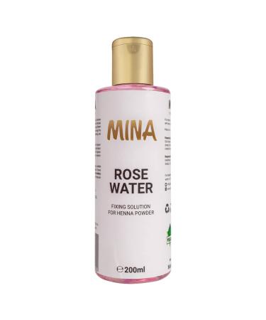 MINA Rose Water Henna Fixing Solution For Eyebrow Tint| Calming & Soothing for All Skin Types | Natural  Refreshing Rose Water 200Ml