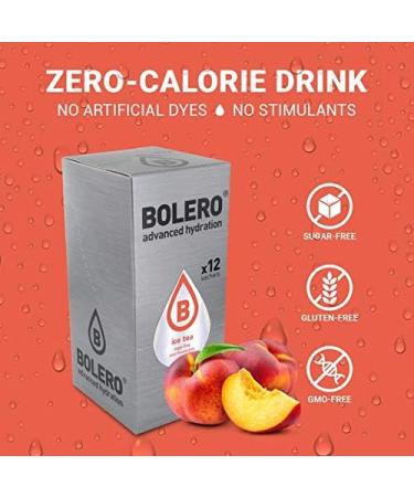 Bolero Ice Tea Peach - 12 Pieces (108g Pack) | No Deposit | Refreshing International Shipping - Buy Online on GoSupps.com