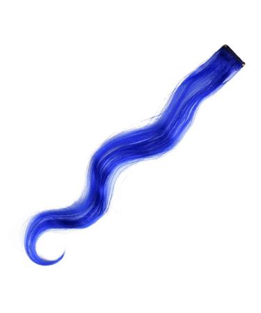 Color Long Straight Synthetic Hair Extension Wavy Pure Clip In 20"fashion Wig 20inches Q16