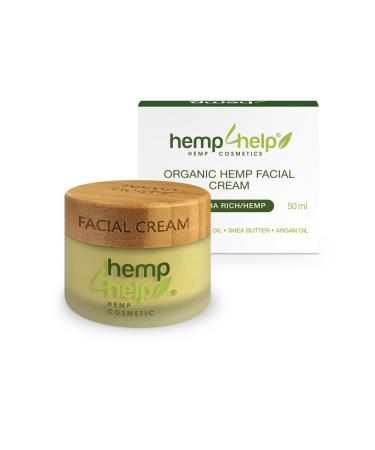 Luxurious Organic Face Moisturizer for Women - Enriched with Hemp Extract Jojoba & Argan Oil Shea Butter and Propolis - Deep Hydration & Repair for Dry Sensitive Skin. Cruelty-Free