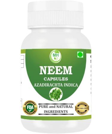 Morsan Healthcare Neem (Azadirachta Indica) Capsules - 500 mg 60 Veg Capsules | Pure Herbal Extract Non-GMO Gluten-Free Vegan No Additives | Organic Neem Supplement - Buy Online on GoSupps.com