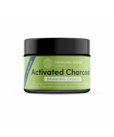 2oz Activated Charcoal Drawing Cream Gentle Moisturizing An adsorbent cream to pull out impurities foreign objects toxins & poisons - 'A little poultice jell in a jar!' Skin issues & care