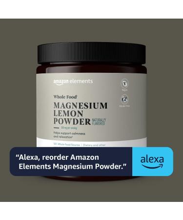 Amazon Elements Whole Food Magnesium Lemon Powder - 9.13 oz (70 Servings) - Buy Online on GoSupps.com
