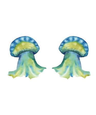 SanerLian Jellyfish Octopus Temporary Tattoo Sticker Set of 24 (SF195) - Waterproof Ocean Watercolor Body Art 10.5X6cm - Buy Online on GoSupps.com