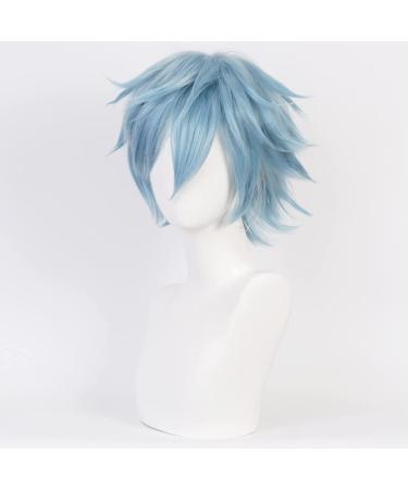 Lwiuentx MHA Cosplay Shigaraki Tomura Short Blue Wig + Free Wig Cap | International Shipping Available - Buy Online on GoSupps.com