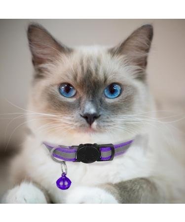 Hepplly 2-Pack Reflective Cat Collars with Bell - Quick Release Kitten Collars (Purple) | Shop Internationally - Buy Online on GoSupps.com