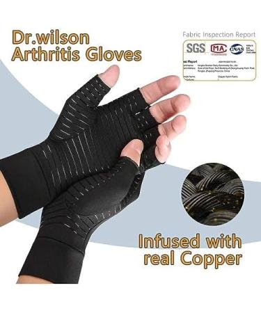 Shop Arthritis Gloves | Copper Infused Compression Gloves for Pain Relief - Fingerless Design - Buy Online on GoSupps.com