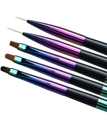 Paintbrush 5 Style Nail Art Brush Metal Liner Painting Flower Lines Stripe Drawing Pen Polish French Gel Extension Builder Tool - Buy Online on GoSupps.com