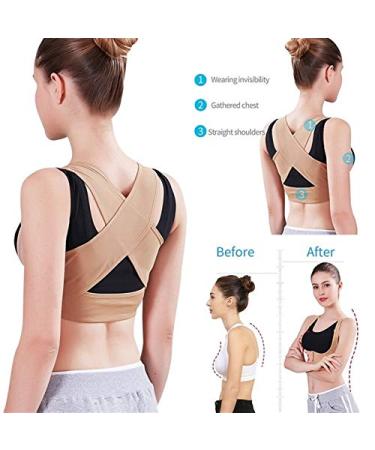 Posture Correction Back Shoulder Posture Correction Backrest Belt Adjustable Strap Spine Gray (Color : Skin Color Size : Large) vision Skin Color L - Buy Online on GoSupps.com