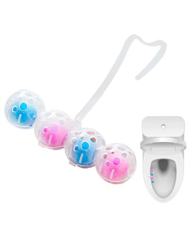 Toilet eners Rim Hanger | Bowl Toilet Deodorizer Rim Hanger | Quick Foaming -Cleaning Ball 4 Balls Included Toilet ener for Bathroom Toilet Care and Flush Cleaning