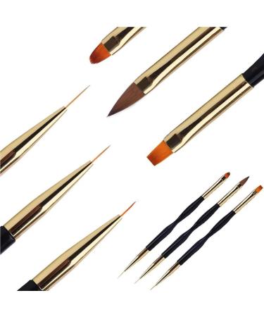 2 set 3 Pieces Nail Art Pen with Handle Line Drawing Double Heads Gel Glitter Brush Manicure Tool Beauty Supply for Professional Salon 2 set Multicolour  - Buy Online on GoSupps.com