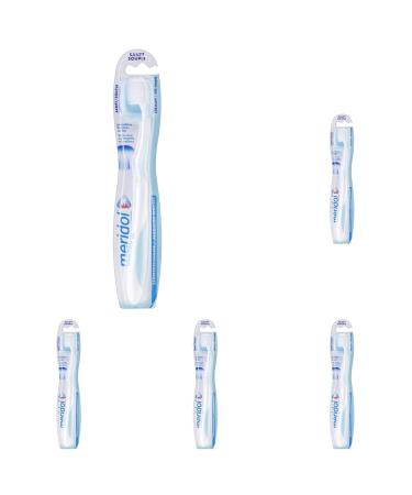 Meridol toothbrush gum protection soft 1 piece - manual toothbrush for a gentle cleaning of teeth on the gum hem (pack of 5) 1 piece (5 pack)