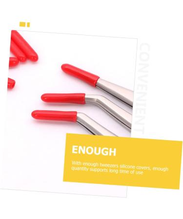 Buy Beatifufu 240 Pointed Cleaning Sleeve Tweezers - Stainless Steel Anti-Eyelash Cover & Auxiliary Tool for Eyelash Transplantation - 2pcs Red - Buy Online on GoSupps.com