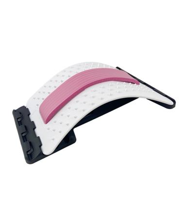Backer Back Massage device Bahre Equipment Massage Tools Lumbar Salvas Relaxation Column Pain Relief Back Strecker Backer (Size: White-Pink)
