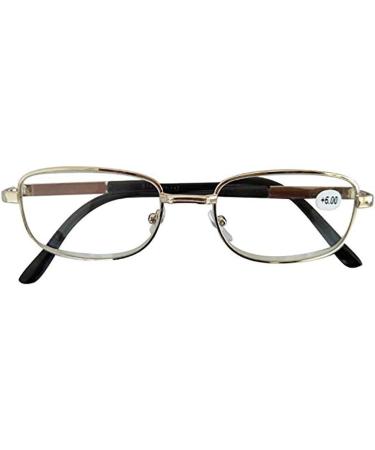 Buy Aiweijia Oval Reading Glasses for Men & Women - Vintage Round Metal Frame Rimless Design 1.5x Magnification - Buy Online on GoSupps.com
