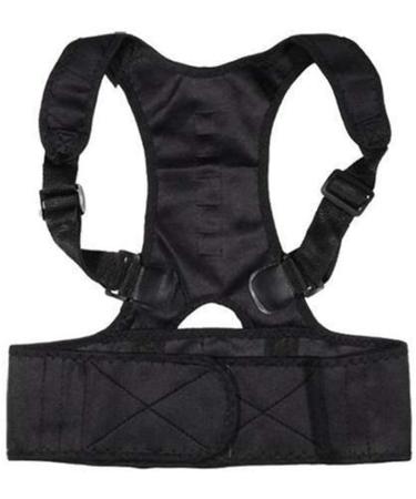 Adjustable Adult Correction Belt Sitting Back Posture Corrector Magnetic Therapy Posture Brace Shoulder Spine Back Brace Support (Color : Black Size : XX-Large) Feito na China Full moon lofty