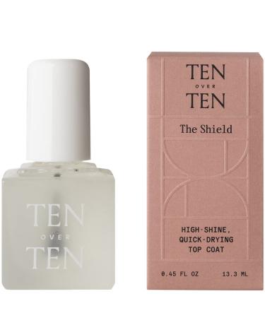 tenoverten - The Shield Protective Top Coat | Clean  Natural  Non-Toxic Nail Care (0.45 fl oz | 13.3 mL)