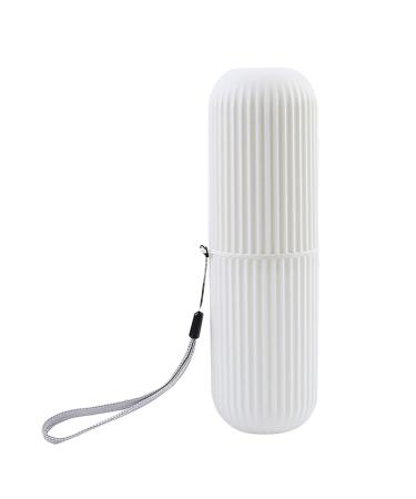 Toothbrush holder travel case dust poet portable toothbrush holder with cover travel toothbrush holder for trips bathroom business camping school white